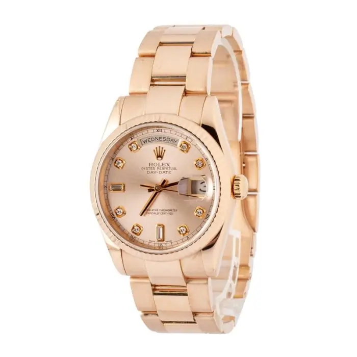 Supreme Rolex Day-Date 36 Ref 118235 Rose Gold Pink Diamond - Image 3