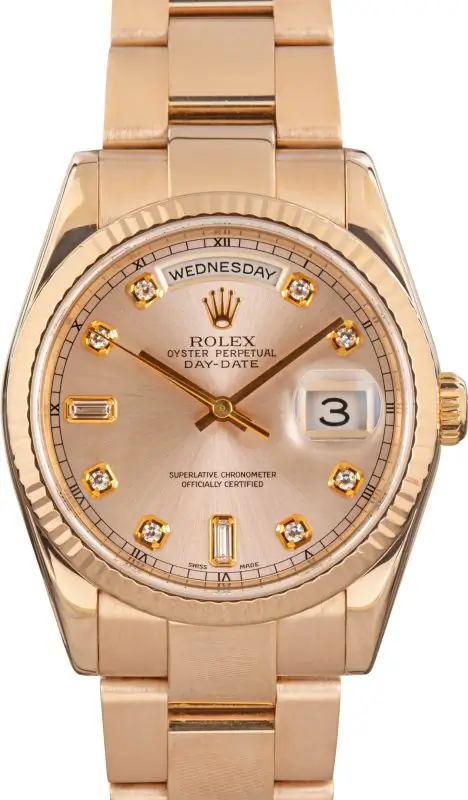 Supreme Rolex Day-Date 36 Ref 118235 Rose Gold Pink Diamond