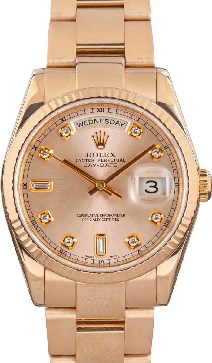 Supreme Rolex Day-Date 36 Ref 118235 Rose Gold Pink Diamond - Image 2