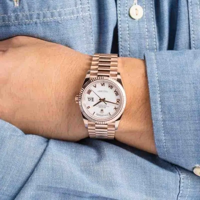 Clean Factory Supreme Rolex Day-Date 36 128235 Everose Gold - Image 5