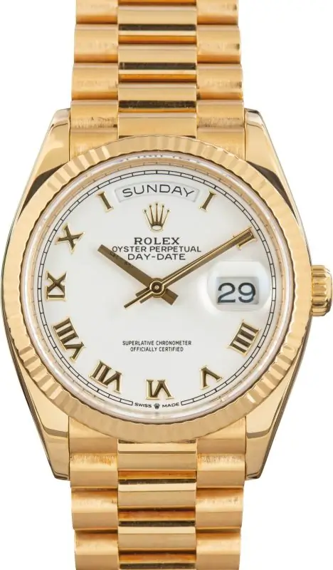 Cheapest Rolex Day-Date 36 Yellow Gold President 128238
