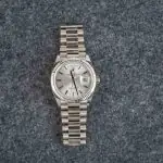 Clean Factory Supreme Rolex Day-Date 36 White Gold Silver Dial - Image 7