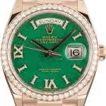 Clean Factory Supreme Rolex Day-Date 36 Rose Gold Green Dial