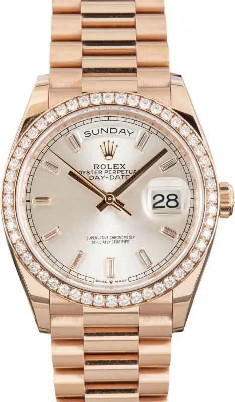 Clean Factory Supreme Rolex Day-Date 36 Rose Gold Diamond