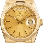 Cheapest Rolex Day-Date 18038 Champagne Dial 36mm Yellow Gold