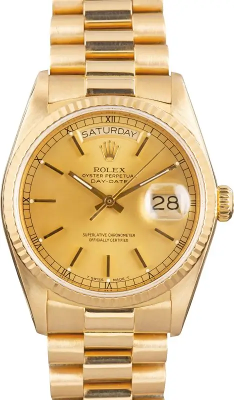 Cheapest Rolex Day-Date 18038 Champagne Dial 36mm Yellow Gold