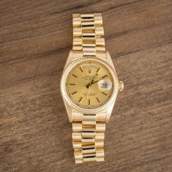 Cheapest Rolex Day-Date 18038 Champagne Dial 36mm Yellow Gold - Image 6