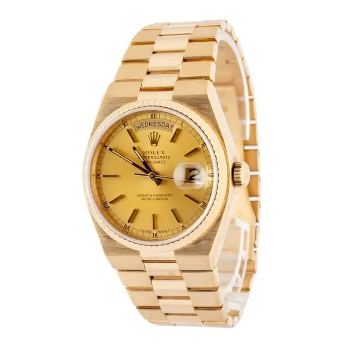 Vintage Rolex Day-Date 36 OysterQuartz 19018 Yellow Gold Luxury - Image 3