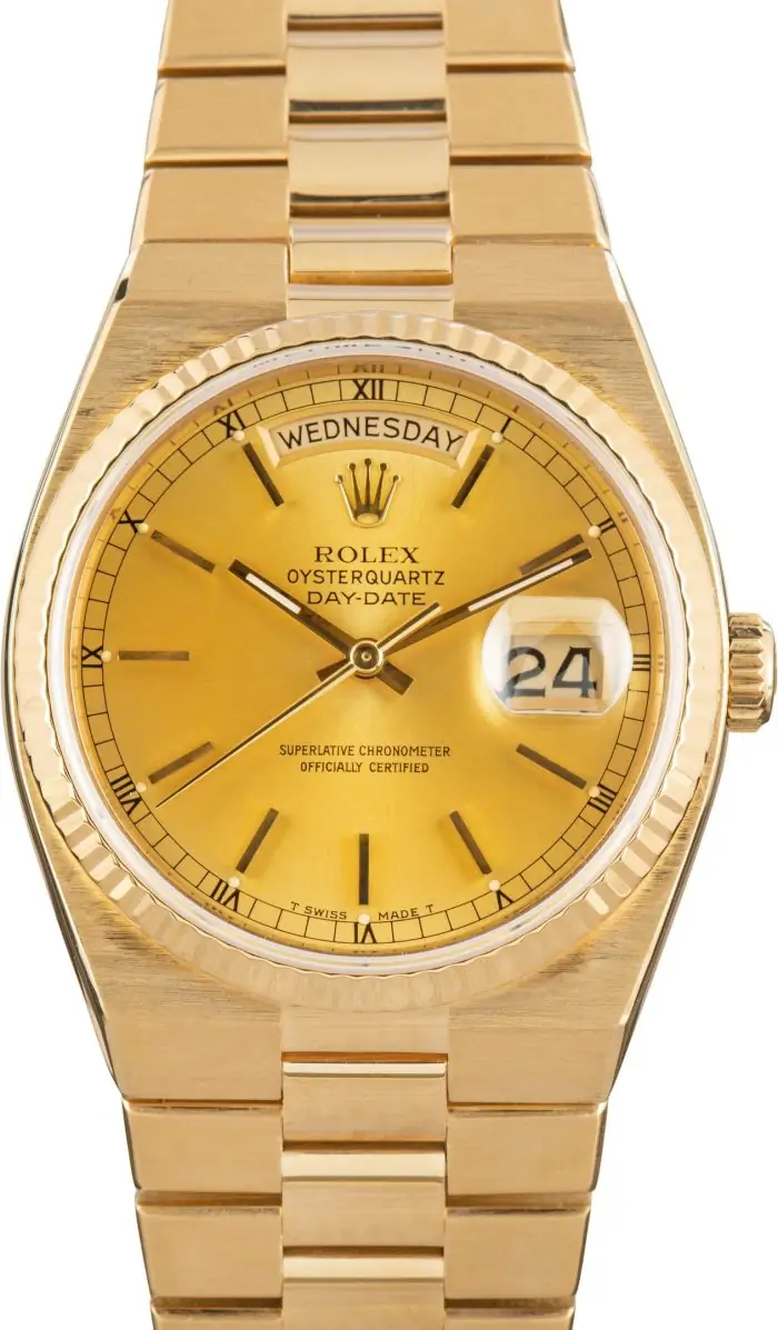 Vintage Rolex Day-Date 36 OysterQuartz 19018 Yellow Gold Luxury - Image 2