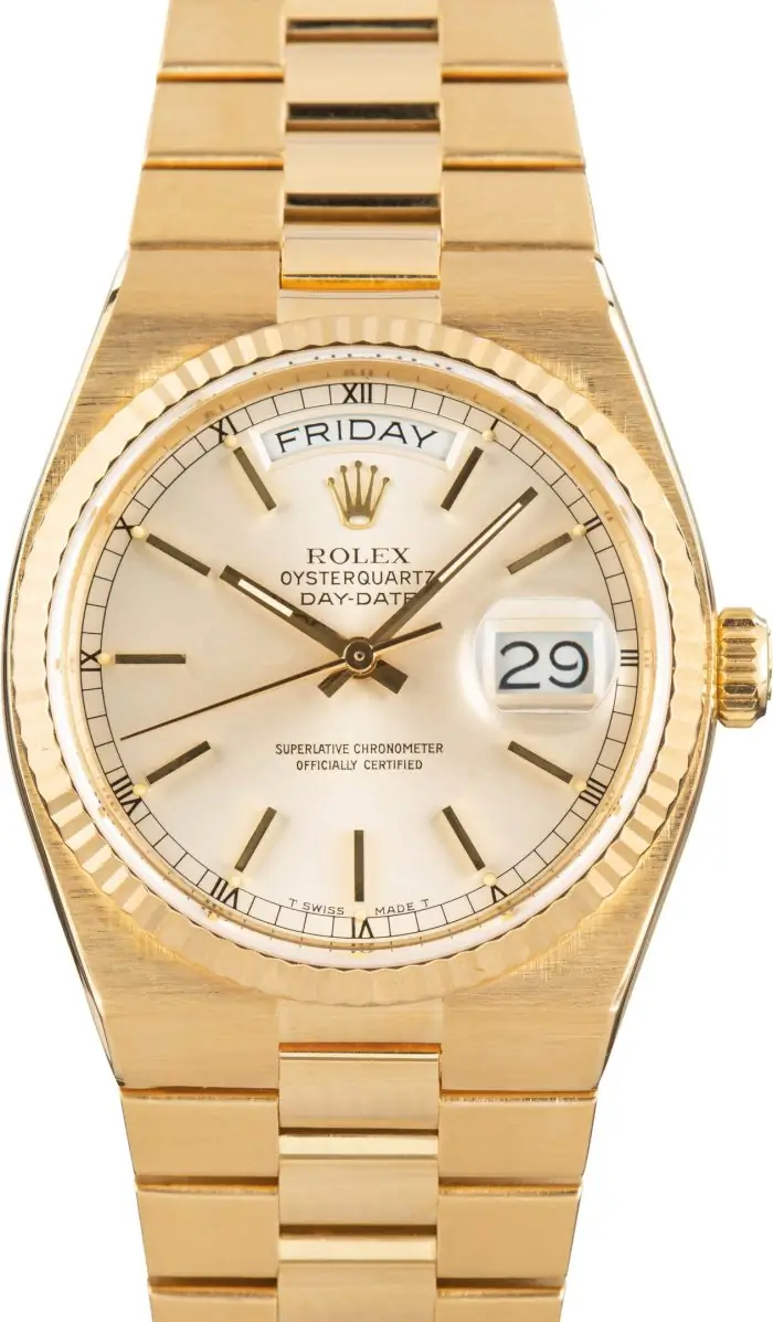 Cheapest Rolex Day-Date 36mm OysterQuartz Gold 19018 - Image 2