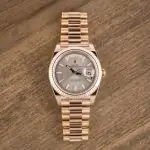 Clean Factory Supreme Rolex Day-Date 40 Rose Gold Tapestry Dial - Image 5
