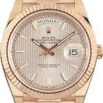 Clean Factory Supreme Rolex Day-Date 40 Rose Gold Tapestry Dial