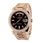 Clean Factory Supreme Rolex Day-Date 40 Rose Gold Diamond Clone - Image 3