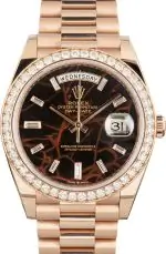 Supreme Rolex Day-Date 40 228345 Eisenkiesel Diamond Dial
