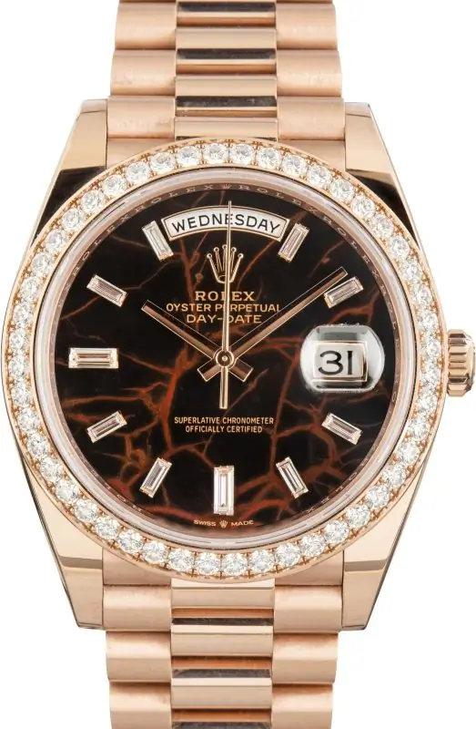 Supreme Rolex Day-Date 40 228345 Eisenkiesel Diamond Dial