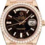 Clean Factory Supreme Rolex Day-Date 40 Rose Gold Diamond Clone