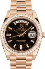 Clean Factory Supreme Rolex Day-Date 40 Rose Gold Diamond Clone