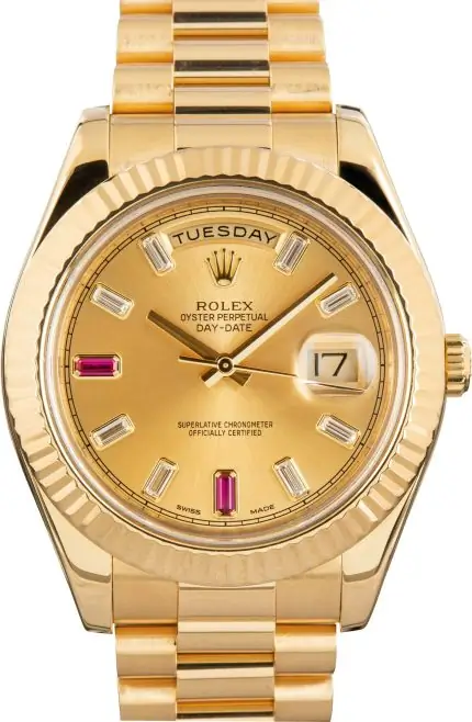Clean Factory Supreme Rolex Day-Date II 218238 Gold Clone