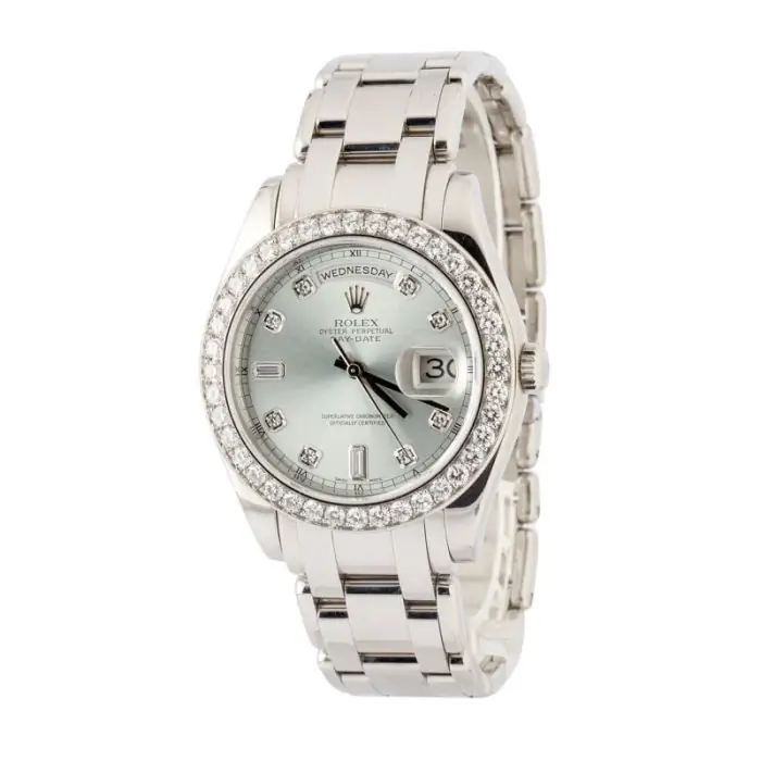 Clean Factory Supreme Rolex Day-Date Platinum Ice Blue Diamond - Image 3