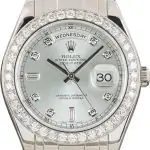 Clean Factory Supreme Rolex Day-Date Platinum Ice Blue Diamond