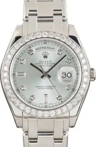 Clean Factory Supreme Rolex Day-Date Platinum Ice Blue Diamond