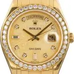 Cheapest Rolex Day-Date 18948 Yellow Gold Masterpiece Clone