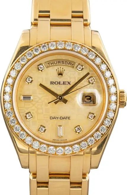Cheapest Rolex Day-Date 18948 Yellow Gold Masterpiece Clone