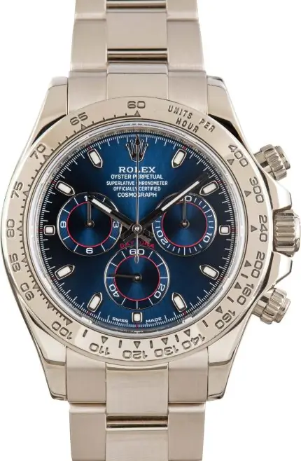 Cheapest Rolex Daytona 116509 Blue Dial 18k White Gold Super Clone