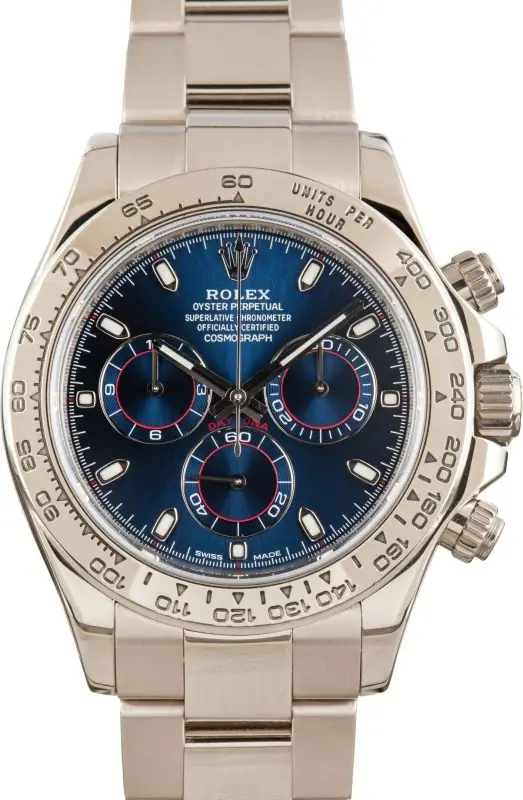 Cheapest Rolex Daytona 116509 Blue Dial 18k White Gold Super Clone