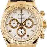 Cheapest Rolex Daytona 116518 White Arabic Gold Watch