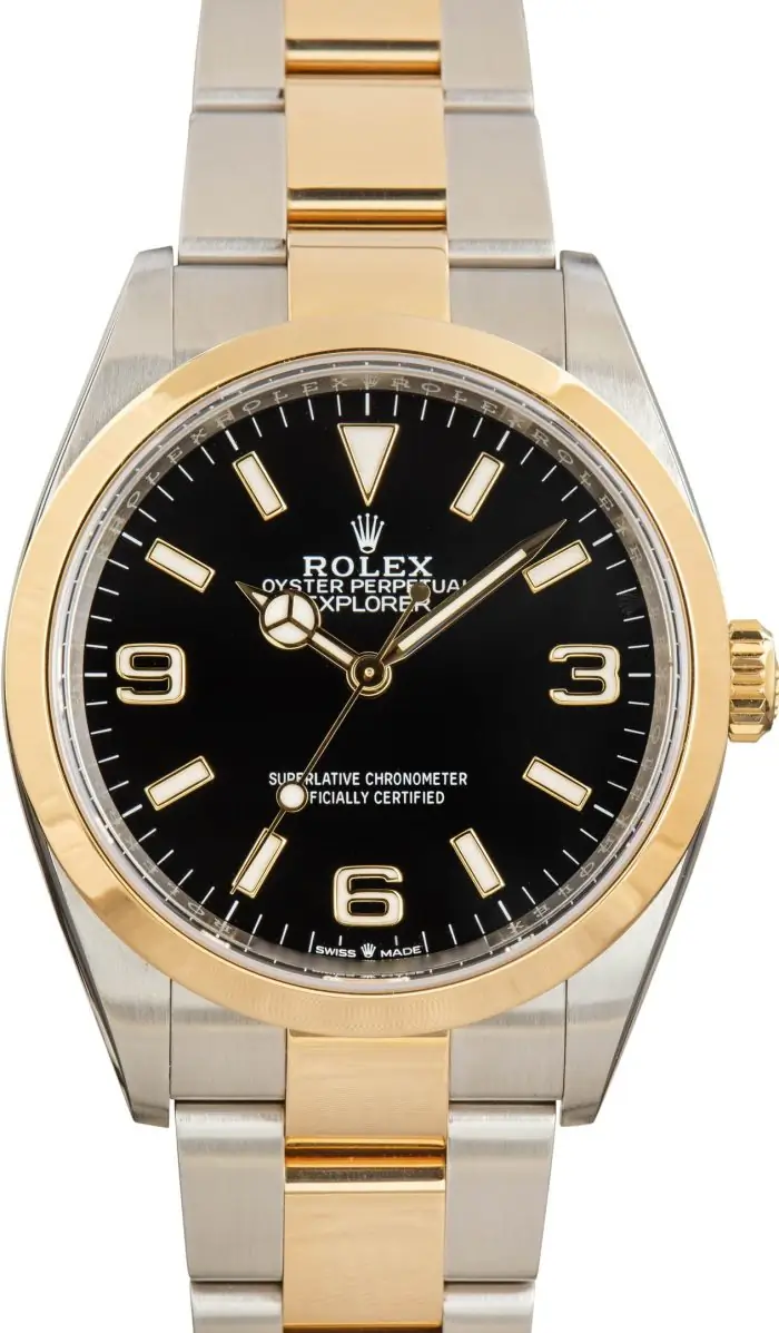 Cheapest Rolex Explorer 124273 Two-Tone 36mm Super Clone - Image 2