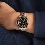 Cheapest Rolex GMT-Master II 16713 Black Dial Two-Tone Watch - Image 5