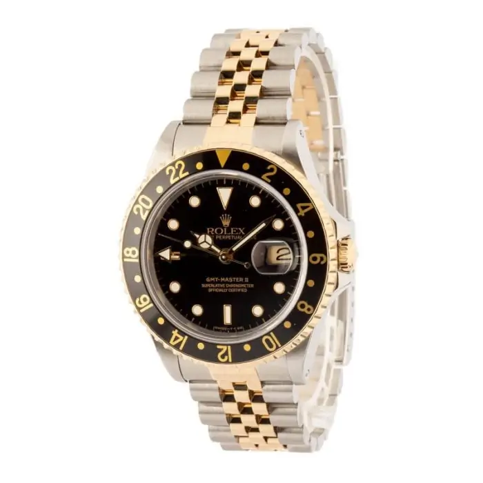 Cheapest Rolex GMT-Master II 16713 Black Dial Two-Tone Watch - Image 3
