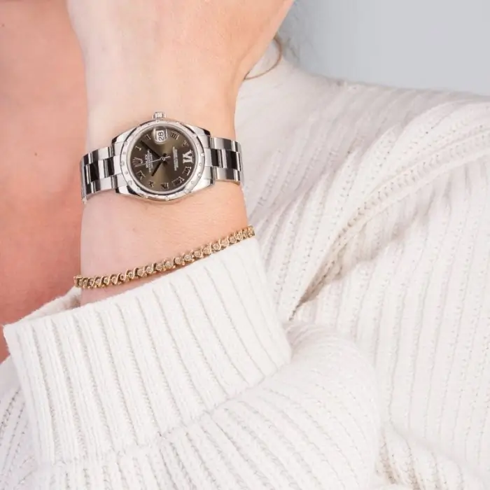 Cheapest Rolex Datejust 31MM Diamond Bezel Brown Dial - Image 5