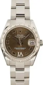 Cheapest Rolex Datejust 31MM Diamond Bezel Brown Dial
