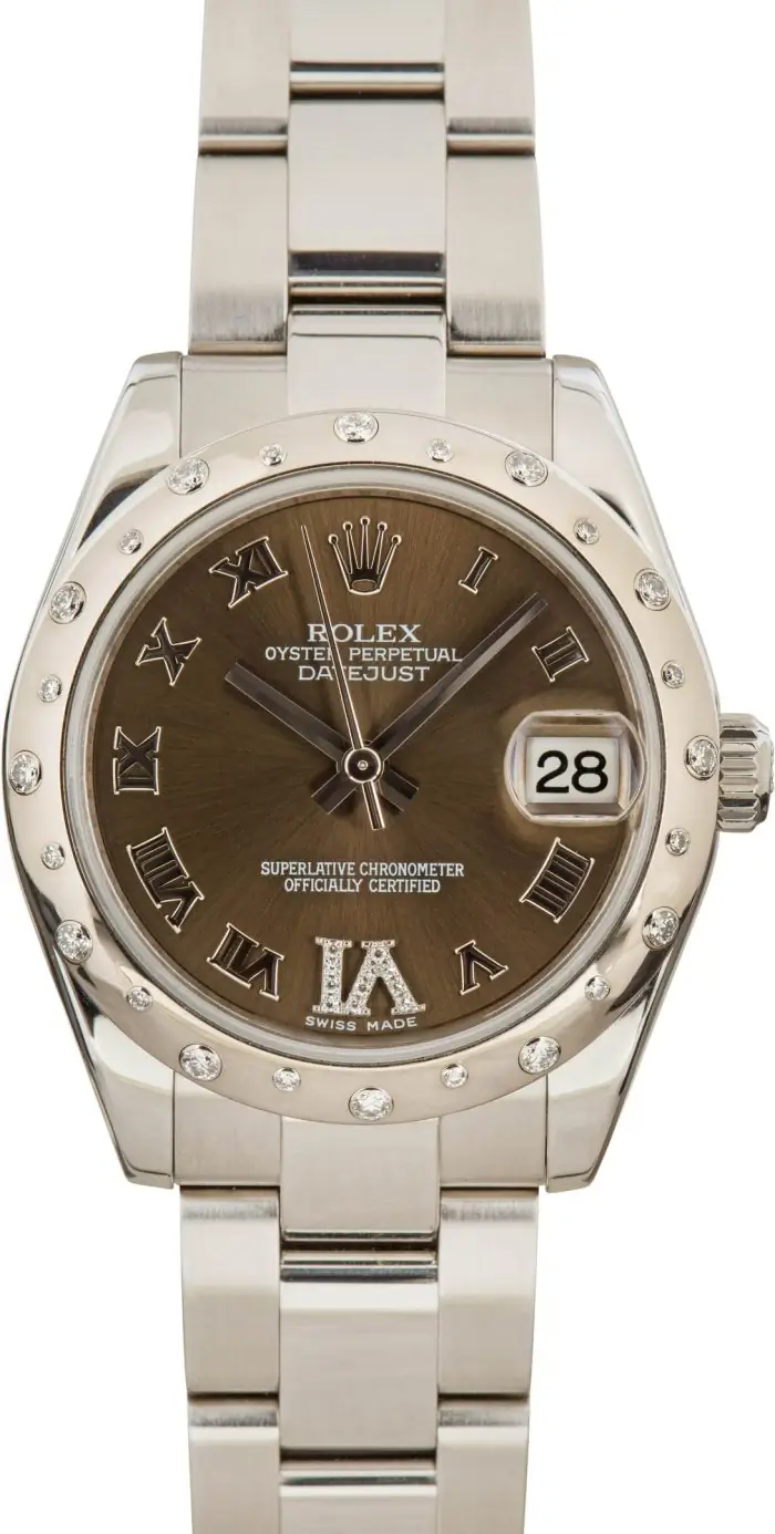 Cheapest Rolex Datejust 31MM Diamond Bezel Brown Dial - Image 2