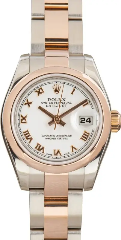 Clean Factory Supreme Rolex Datejust 179161 Two-Tone White Roman