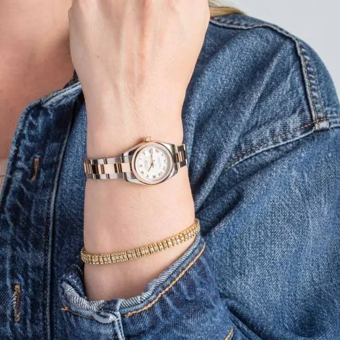 Cheapest Supreme Rolex Lady Datejust 179161 White Roman Dial - Image 5