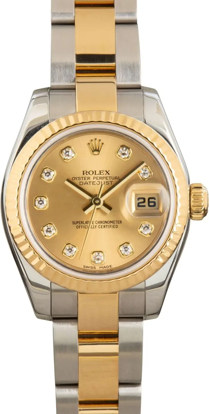 Clean Factory Supreme Rolex Lady-Datejust 179173 Champagne Diamond - Image 2