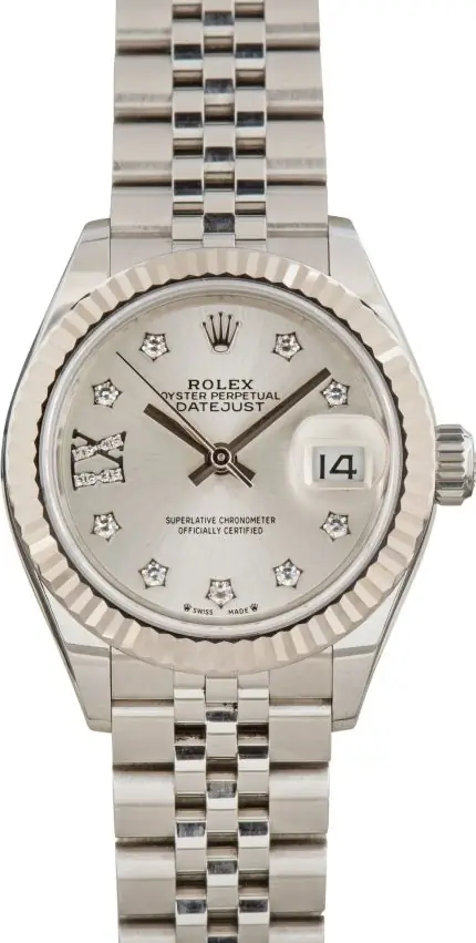 Cheapest Rolex Lady Datejust 279174 Silver Diamond Dial 28mm