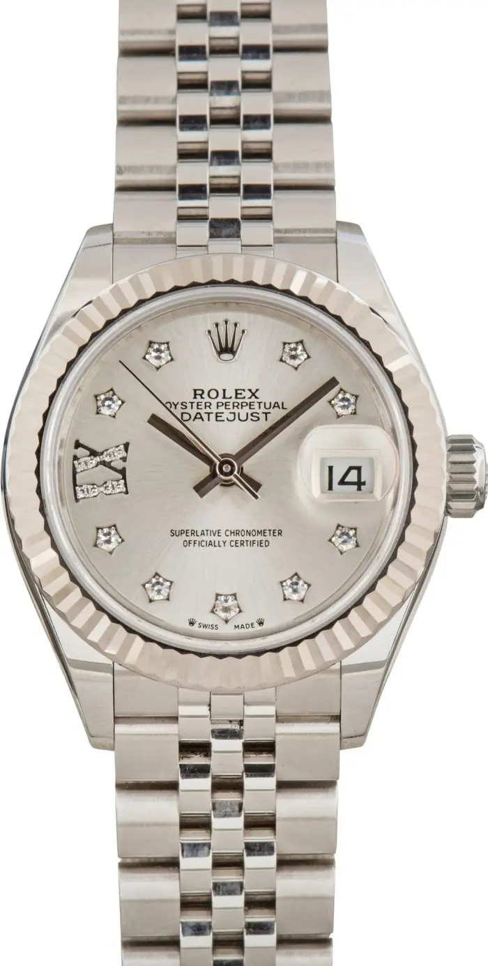 Cheapest Rolex Lady Datejust 279174 Silver Diamond Dial 28mm - Image 2