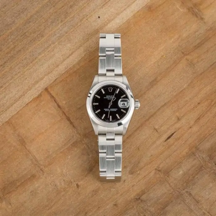 Cheapest Supreme Rolex Date 69160 Black Dial 26mm Clone - Image 5