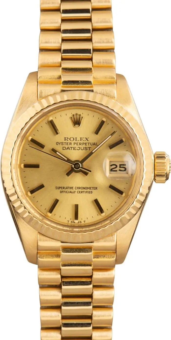 Cheapest Rolex Lady Datejust 6917 18k Gold 26mm Supreme Replica - Image 2