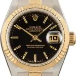 Cheapest Rolex Datejust 69173 Black Dial 26mm Two-Tone