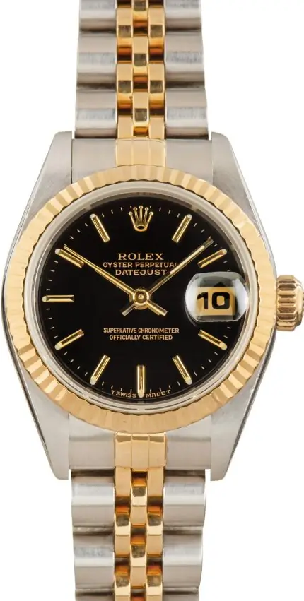 Cheapest Rolex Datejust 69173 Black Dial 26mm Two-Tone