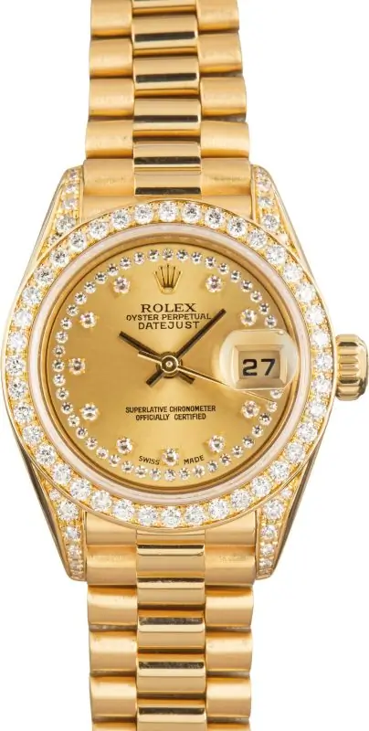 Cheapest Supreme Rolex Lady Datejust 26mm Yellow Gold Diamond