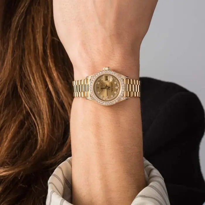Cheapest Supreme Rolex Lady Datejust 26mm Yellow Gold Diamond - Image 5