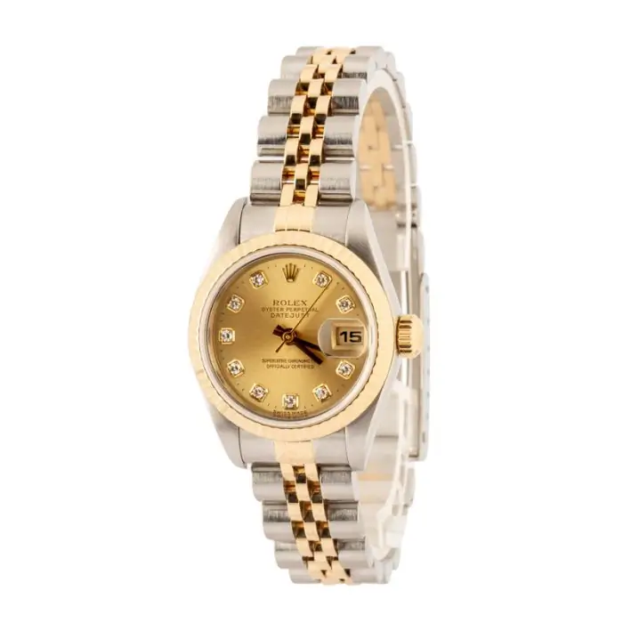 Cheapest Supreme Rolex Lady Datejust 79173 Two-Tone Champagne Diamond - Image 3
