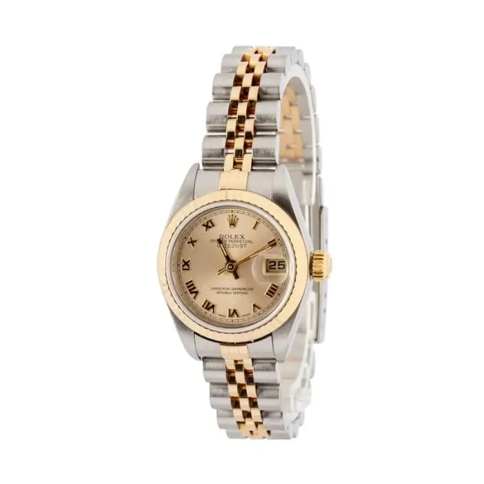 Cheapest Rolex Lady Datejust 79173 Steel Gold Champagne Roman - Image 3