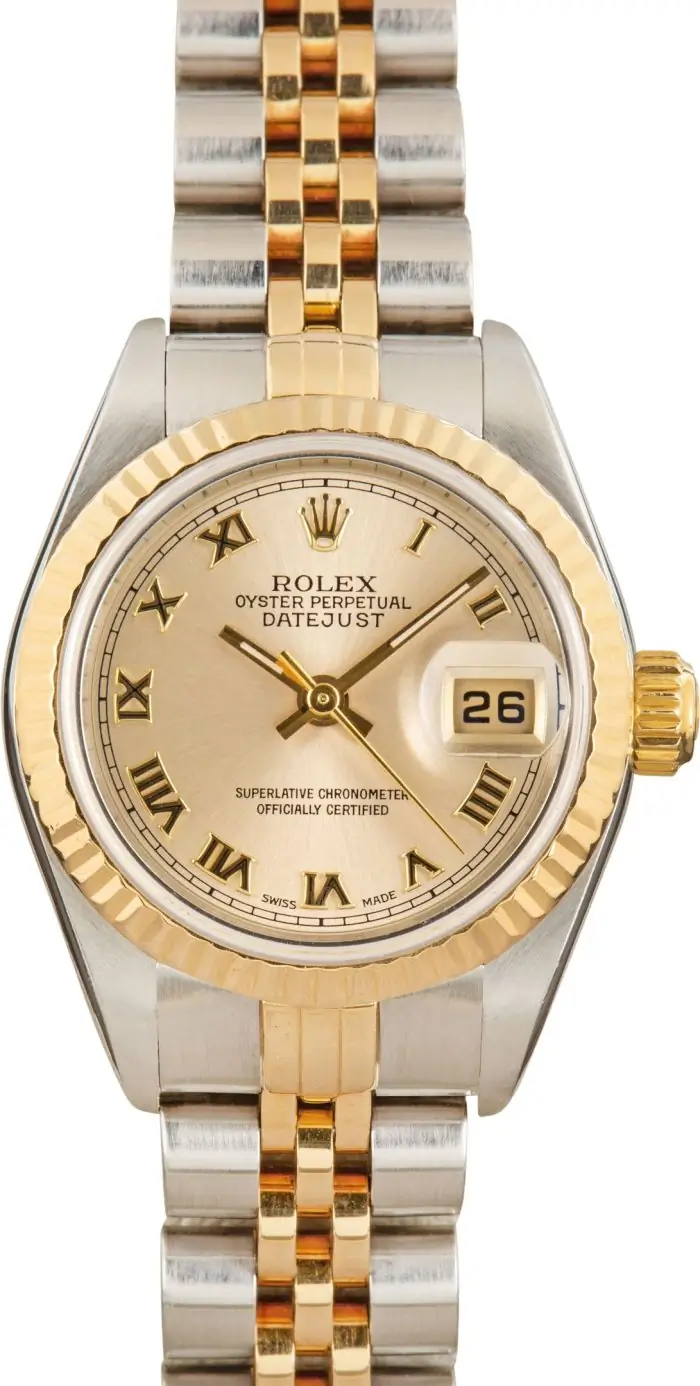 Cheapest Rolex Lady Datejust 79173 Steel Gold Champagne Roman - Image 2
